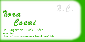 nora csemi business card